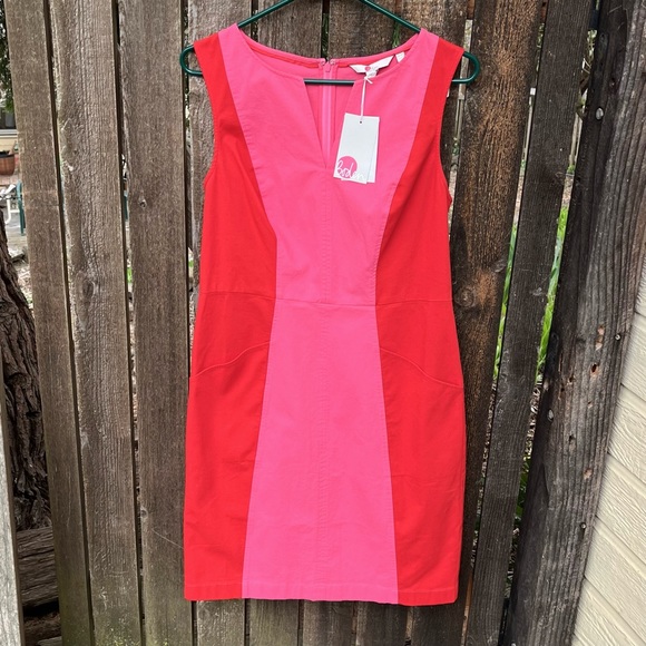 Boden Helena Chino Color Block Dress NWT Sz 6R - Picture 6 of 12